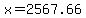 x=2567.66