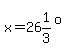 x=26%261%2F3%5Eo