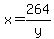 x=264%2Fy