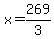 x=269%2F3
