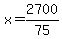x=2700%2F75