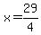x=29%2F4