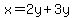 x=2y%2B3y