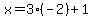 x=3%28-2%29%2B1