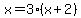 x=3%28x%2B2%29