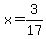 x=3%2F17