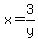 x=3%2Fy