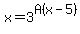 x=3%5EA%28x-5%29