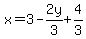 x=3-2y%2F3%2B4%2F3