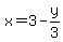 x=3-y%2F3