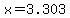 x=3.303