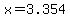 x=3.354