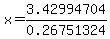 x=3.42994704%2F0.26751324