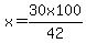 x=30+x+100%2F42