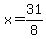 x=31%2F8