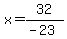 x=32%2F%28-23%29