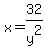 x=32%2Fy%5E2