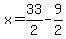 x=33%2F2-9%2F2