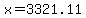 x=3321.11