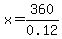 x=360%2F0.12