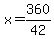 x=360%2F42