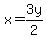x=3y%2F2
