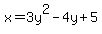 x=3y%5E2-4y%2B5