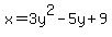 x=3y%5E2-5y%2B9
