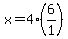 x=4%286%2F1%29