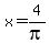 x=4%2Fpi