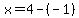 x=4-%28-1%29