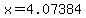 x=4.07384