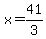 x=41%2F3