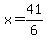 x=41%2F6