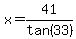 x=41%2Ftan%2833%29