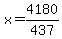 x=4180%2F437