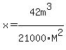 x=42+m%5E3%2F21000M%5E2