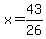 x=43%2F26