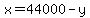 x=44000-y