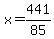 x=441%2F85