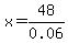 x=48%2F0.06