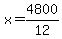 x=4800%2F12