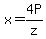 x=4P%2Fz