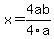 x=4ab%2F4a