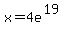 x=4e%5E%2819%29