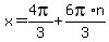 x=4pi%2F3%2B6pi%2An%2F3