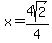 x=4sqrt%282%29%2F4%29