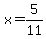 x=5%2F11