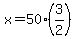 x=50%283%2F2%29