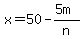 x=50-%285m%29%2Fn